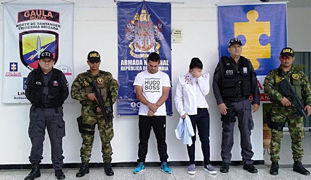 Dos personas fueron capturadas y dejadas a disposición de las autoridades competentes. Cortesía