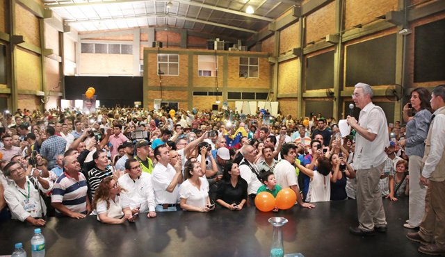 Álvaro Uribe Vélez, expresidente y senador, acompañó en Cúcuta a los cinco precandidatos a la presidencia de Colombia que tiene el Centro Democrático. César Obando