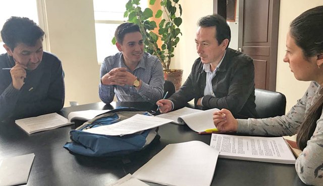 Concejales ponentes del proyecto de acuerdo: Jesús Villamizar, Ovidio Carvajal y Leidy Parra. Ellos analizan el presupuesto para cada rubro asignado. Cortesía