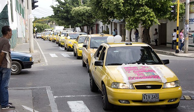 La movilización salió desde Villa del Rosario hasta la estación de Policía en San Mateo. Luis Alfredo Estévez