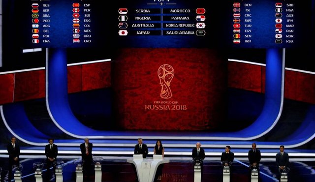 Sorteo por equipos para el Mundial Rusia 2018. Cortesía