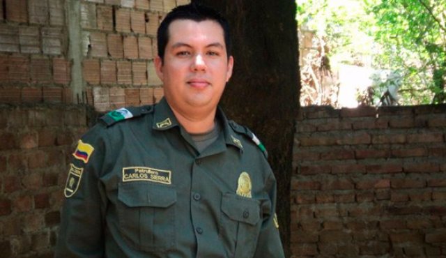 Patrullero Carlos Andrés Sierra Arias. Cortesía