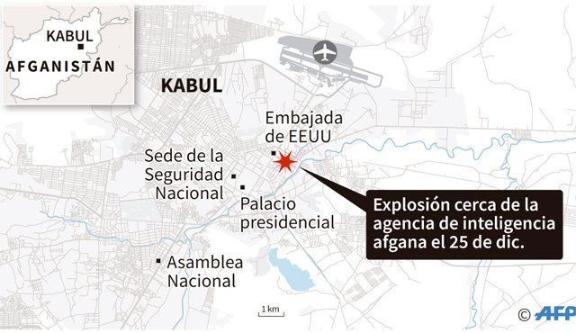 Este ataque se produce una semana después de un atentado del Estado Islámico contra el principal centro de entrenamiento de los servicios de inteligencia afganos (NDS) en Kabul. AFP
