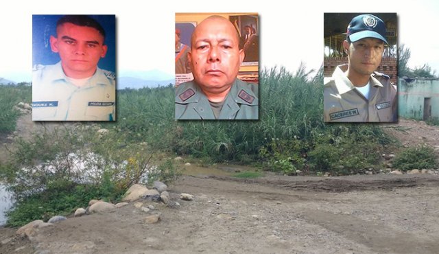 De izquierda a derecha: Kevin Rodrigo Botello, Wilmer Yair Cáceres y José Buitrago Castellanos. Cortesía