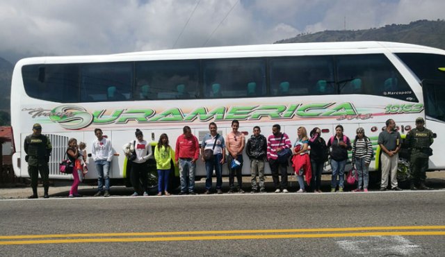 Los extranjeros no portaban ningún documento que les permitiera estar de manera legal en el país. Policía Nacional