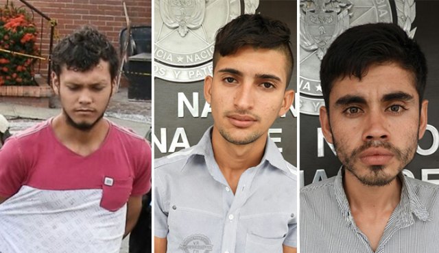 Jhonatan Alexis Bautista Pérez, Dubán Alfredo Quintero y Nelson José Labrador. Cortesía