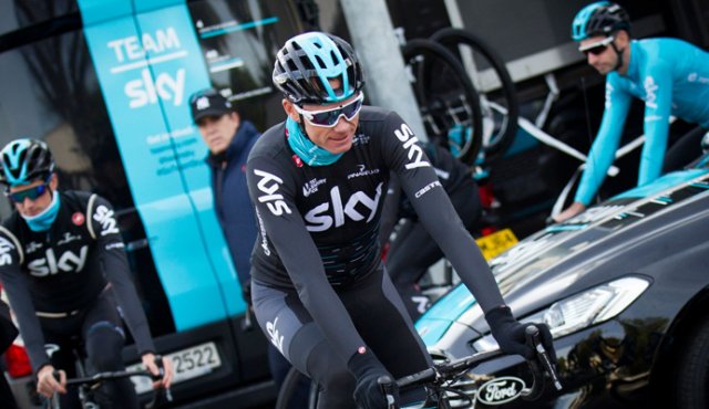 Chris Froome, del Sky, dio unos valores anormales de una sustancia para tratar el asma en la pasada Vuelta a España, en septiembre. AFP