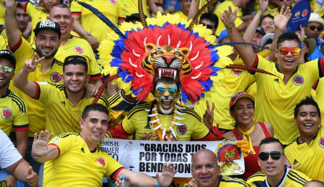 Hinchas de la Selección Colombia. AFP