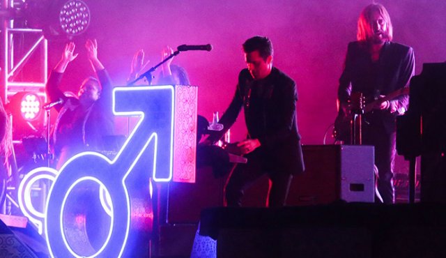 La agrupación de rock, que se presentó por tercera vez en Bogotá, fue la encargada de ejecutar el espectáculo central del Estéro Picnic. Cortesía