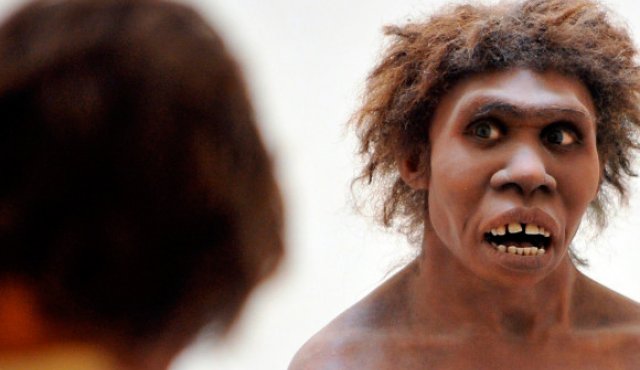 Neandertal basado en un modelo 3D. AFP