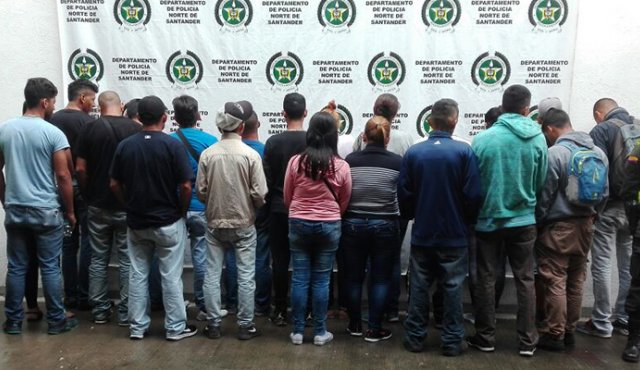 36 venezolanos y cuatro ecuatorianos fueron detenidos por las autoridades. Policía