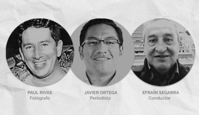 Los tres miembros del equipo periodístico del Diario El Comercio, fueron secuestrados el pasado 26 de marzo en zona limítrofe entre Colombia y Ecuador. Colprensa