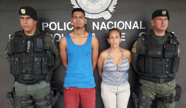Ángel Ernesto Mejía González y Sioly Margarita Orta Sánchez fueron detenidos en el barrio La Victoria. Policía Nacional