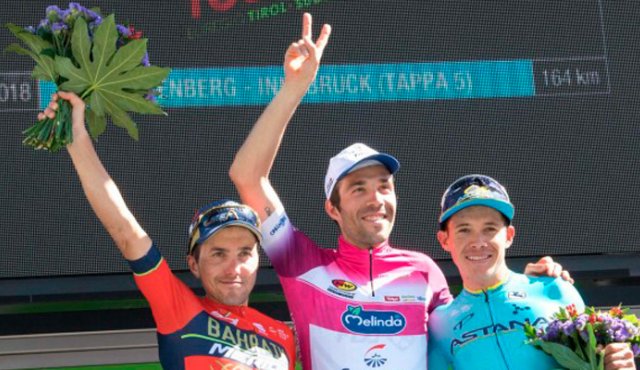El francés Thibaut Pinot ganó el Tour de los Alpes. AFP