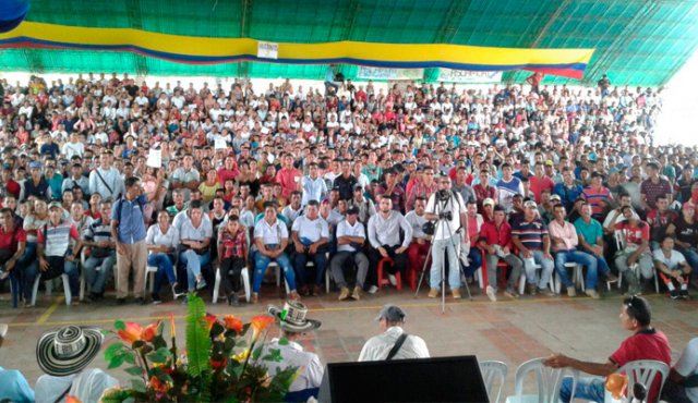 Desde diferentes veredas y municipios llegaron hasta El Tarra, para participar en la Asamblea. Cortesía