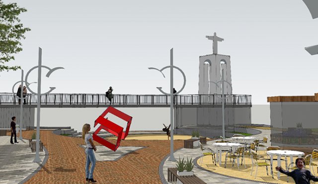 Este es el diseño que tendrá el mirador turístico que se construirá en el barrio Cristo Rey de Pamplona y cuyo contrato fue adjudicado al Consorcio Construcciones G&P Company S.A.S. Cortesía