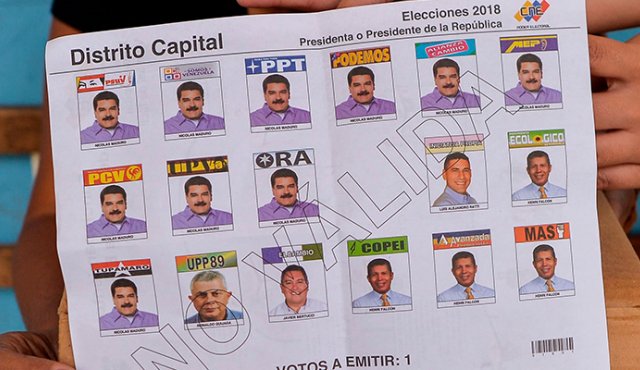 El Consejo Nacional Electoral de Venezuela organizó ayer un simulacro de votación, como antesala a los comicios presidenciales del 20 de mayo, con el fin de probar el sistema de sufragio. AFP