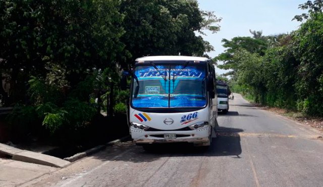 Buseta en la que viajaba la víctima. Cortesía