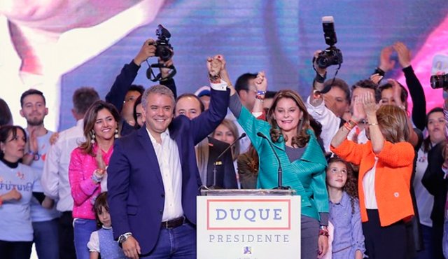 Discurso del presidente electo Iván Duque tras ganar la segunda vuelta presidencial. Colprensa