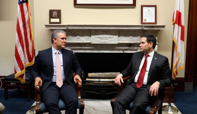 Duque se reunió con el congresista Marco Rubio, del Partido Republicano, entre otros. Colprensa
