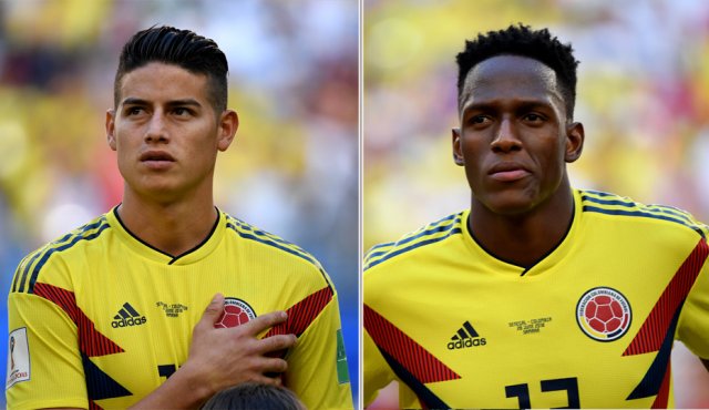 Mientras James ha sufrido por lesión, Jerry Mina tiene las notas positivas de la tricolor. Colprensa