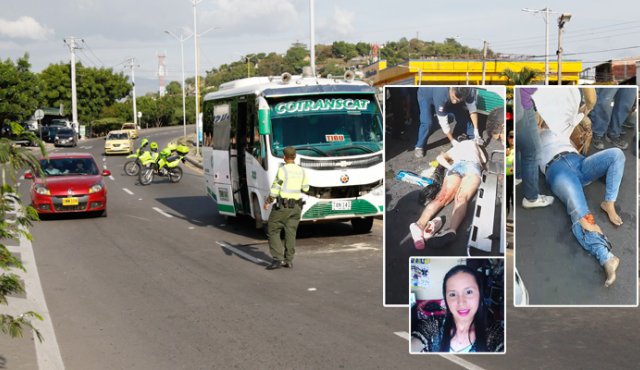Erika Lisbeth Daza Suárez y su mamá Carmen Julia Suárez Castellanos cayeron gravemente heridas al piso tras el impacto con una buseta. Erika Lisbeth murió en la Clínica San José. La Opinión