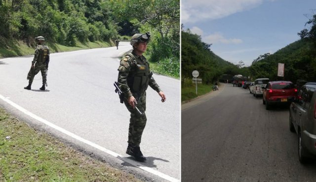 Los dos paquetes explosivos contenía 50 kilos con metralla. Cortesía