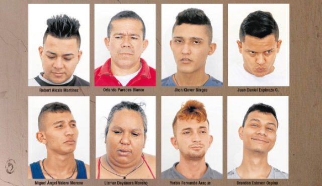 Estas son las personas capturadas. Cortesía