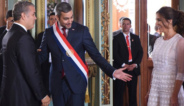 El presidente de Colombia, Iván Duque Márquez, asistió a la posesión de su homólogo de Paraguay, Mario Abdo Benítez. AFP
