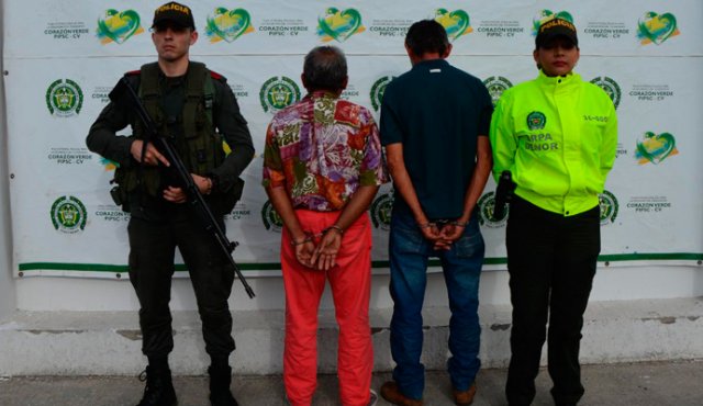 Los detenidos son Antonio Bohorquez Guerrero, de 59 años y Jose Antonio Aguilar, de 60 años de edad. Cortesía