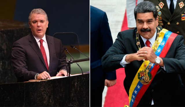 "Lo que pasa es que él me tiene miedo", aseguró Maduro refiriéndose a Duque. AFP