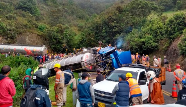 En la vía Bucaramanga-Pamplona. Cortesía