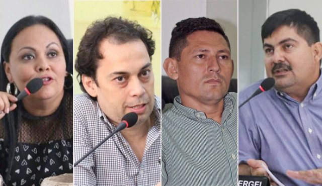 Nelly Santafé, Jaime Marthey, Guillermo León Báez y Víctor Suárez. La Opinión