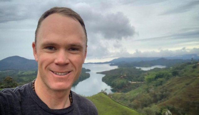 Hermosa mañana colombiana, escribió Chris Froome. Tomada de Twitter