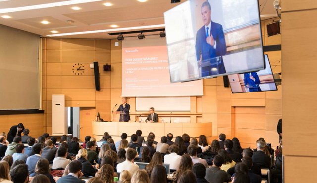"Los colombianos quieren que haya paz, pero paz con legalidad", dijo Iván Duque. Presidencia
