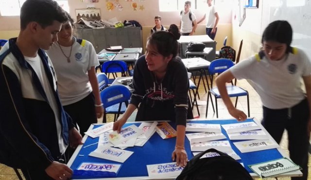 Estudiantes del colegio Águeda Gallardo de Pamplona.
Cortesía