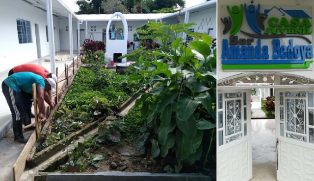 La casa permite a niñas y niños del campo adelantar sus estudios. Cortesía