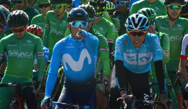 Los competidores, todos vestidos con la camiseta del Movistar, el equipo de Nairo, llenaron de calor humano los alrededores del Lago Sochagota.
Colprensa