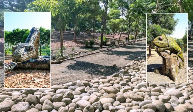 Los senderos conservan la arena y piedras del río Pamplonita, rodeados de especies vegetales. Mario Caicedo