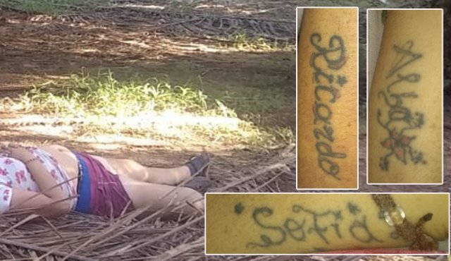 En los brazos de la mujer estaban tatuados los nombres de Sofía, Alba y Ricardo. Cortesía