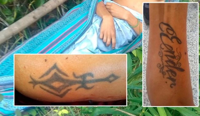 La víctima tenía dos tatuajes. Por ahora, se espera que algún familiar lo identifique y reclame el cadáver. Cortesía