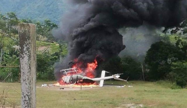 Uno de los hechos más recientes cometidos por el Eln en Norte de Santander fue el ataque a un helicóptero en Hacarí y el secuestro de sus tres ocupantes. La Opinión
