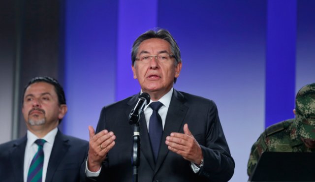El fiscal General de la Nación, Néstor Humberto Martínez, anunció la captura de Juan Carlos o ‘Muelas’. Colprensa