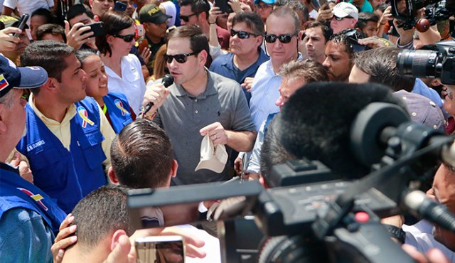 El senador republicano de Estados Unidos, Marco Rubio, estuvo en Cúcuta. Mario Franco / La Opinión