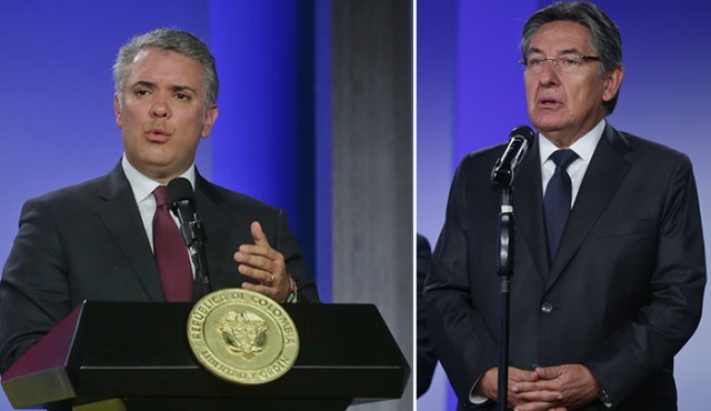 Presidente Iván Duque y Fiscal Néstor Humberto Martínez. Colprensa