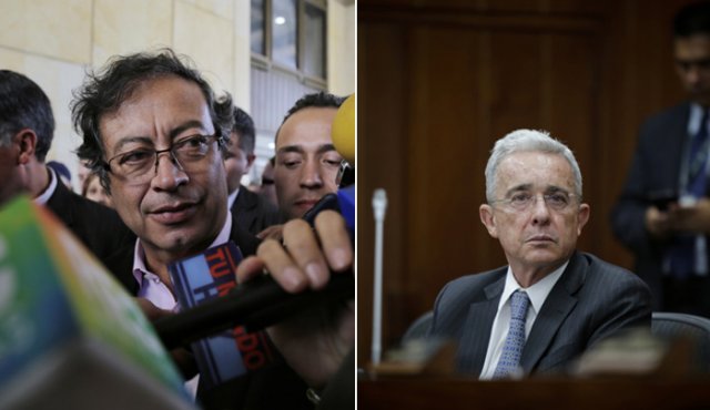 Gustavo Petro / Alvaro Uribe. Colprensa