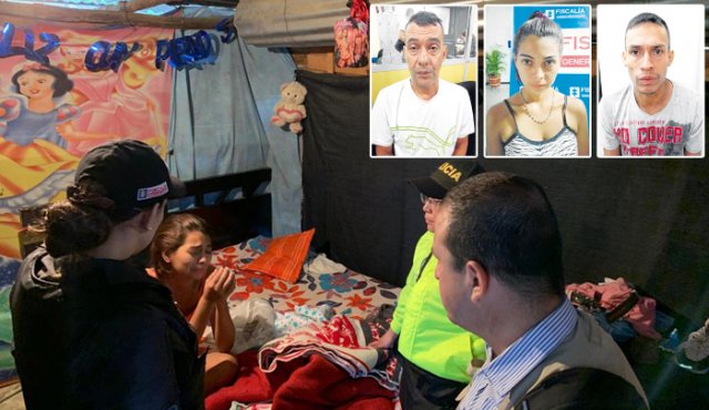 Unidades del CTI de la Fiscalía y de la Policía Metropolitana de Cúcuta allanaron las ‘ollas’ ubicadas en Villa del Rosario. (De izquierda a derecha) Freddy Alberto Ríos, Yadi Jarleidy Gallego y Marlon Ospina. Policía Nacional