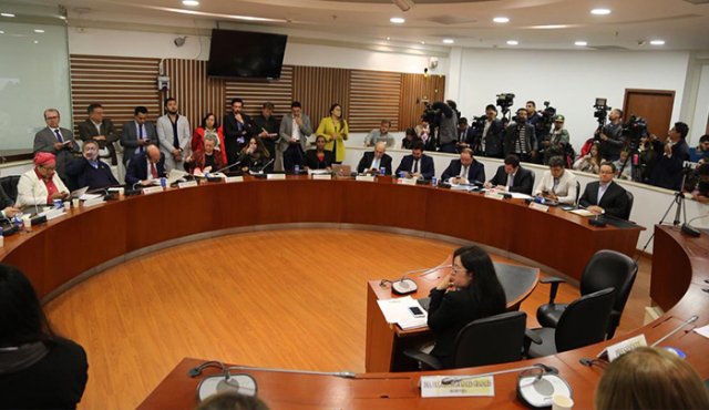 En las Comisiones de Paz del Congreso. Colprensa