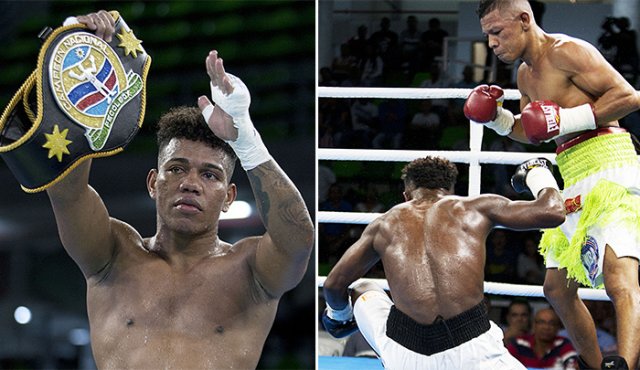 Jeovanis Barraza en la velada boxística ‘Fuego en el Ring’ que se cumplió en el Palacio de Combates Baby Sugar Rojas de Barranquilla. Colprensa