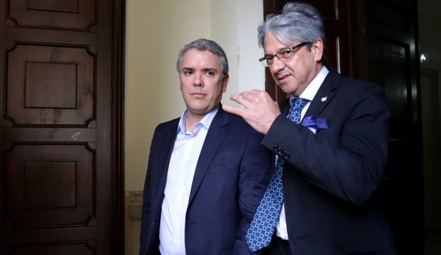 Iván Duque y Jaime Amín. Colprensa